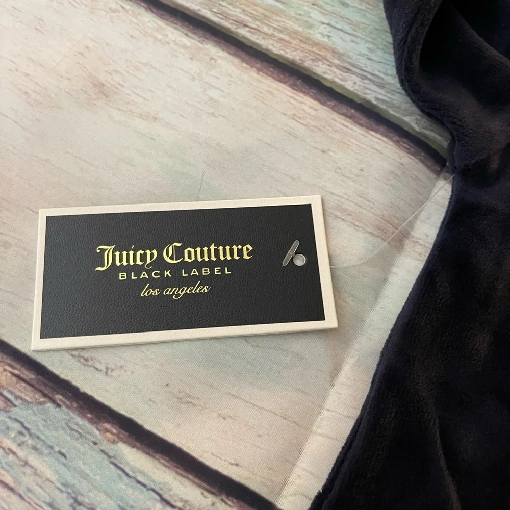 Juicy Couture Velour Hooded Pullover, Regal (Blue), Medium, NWT - Picture 10 of 14